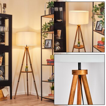 Flemming Staande lamp Bruin, Natuurlijke kleuren, Zwart, 1-licht