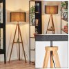 Flemming Staande lamp Hout donker, Zwart, 1-licht