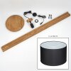 Flemming Staande lamp Hout donker, Zwart, 1-licht