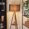 Flemming Staande lamp Hout donker, Zwart, 1-licht