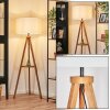 Flemming Staande lamp Hout donker, Zwart, 1-licht