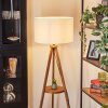 Flemming Staande lamp Hout donker, Zwart, 1-licht