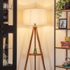 Flemming Staande lamp Hout donker, Zwart, 1-licht