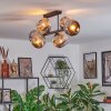 Ripoll Plafondlamp, Kogellampje Chroom, Rookkleurig, 6-lichts