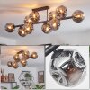 Ripoll Plafondlamp, Kogellampje Rookkleurig, 10-lichts