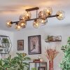 Ripoll Plafondlamp, Kogellampje Amber, Duidelijk, Rookkleurig, 10-lichts