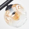 Ripoll Plafondlamp, Kogellampje Amber, Duidelijk, Rookkleurig, 10-lichts