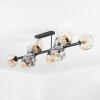 Ripoll Plafondlamp, Kogellampje Amber, Duidelijk, Rookkleurig, 10-lichts
