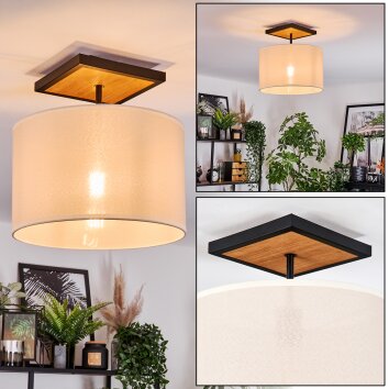 Bassagoda Plafondlamp Natuurlijke kleuren, Zwart, 1-licht