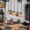 Gastor Hanglamp, Kogellampje, Hanglamp Amber, Rookkleurig, 5-lichts