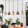 Gastor Hanglamp, Kogellampje, Hanglamp Amber, Rookkleurig, 5-lichts