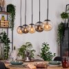 Gastor Hanglamp, Kogellampje, Hanglamp Amber, Rookkleurig, 5-lichts