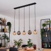 Gastor Hanglamp, Kogellampje, Hanglamp Amber, Rookkleurig, 5-lichts