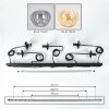 Gastor Hanglamp, Kogellampje, Hanglamp Amber, Duidelijk, Rookkleurig, 5-lichts