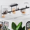Chehalis Plafondlamp, Kogellampje Amber, Duidelijk, Rookkleurig, 10-lichts