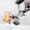 Chehalis Plafondlamp, Kogellampje Amber, Duidelijk, Rookkleurig, 10-lichts