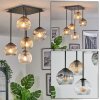 Ripoll Plafondlamp, Kogellampje Amber, Duidelijk, Rookkleurig, 5-lichts