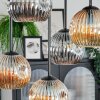 Ripoll Plafondlamp, Kogellampje Amber, Rookkleurig, 5-lichts