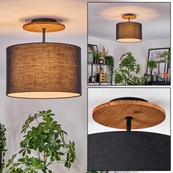 Bassagoda Plafondlamp Natuurlijke kleuren, Zwart, 1-licht