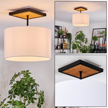 Bassagoda Plafondlamp Natuurlijke kleuren, Zwart, 1-licht