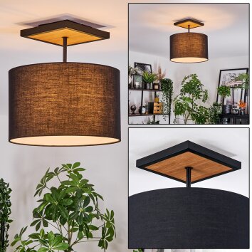 Bassagoda Plafondlamp Natuurlijke kleuren, Zwart, 1-licht