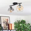 Ripoll Plafondlamp, Kogellampje Amber, Duidelijk, Rookkleurig, 2-lichts