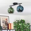 Ripoll Plafondlamp, Kogellampje Blauw, Groen, 2-lichts