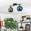 Ripoll Plafondlamp, Kogellampje Blauw, Groen, 2-lichts