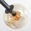 Ripoll Plafondlamp, Kogellampje Amber, Rookkleurig, 10-lichts
