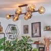 Ripoll Plafondlamp, Kogellampje Amber, Rookkleurig, 10-lichts