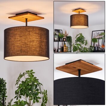 Bassagoda Plafondlamp Natuurlijke kleuren, Zwart, 1-licht