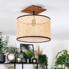 Ramila Plafondlamp Natuurlijke kleuren, Zwart, 1-licht