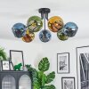 Koyoto Plafondlamp, Kogellampje 82 cm Blauw, Goud, Groen, 7-lichts