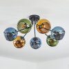 Koyoto Plafondlamp, Kogellampje 82 cm Blauw, Goud, Groen, 7-lichts