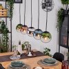 Gastor Hanglamp, Kogellampje, Hanglamp Blauw, Chroom, Groen, Duidelijk, Koperkleurig, Rookkleurig, 5-lichts