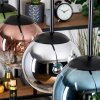 Gastor Hanglamp, Kogellampje, Hanglamp Blauw, Chroom, Groen, Duidelijk, Koperkleurig, Rookkleurig, 5-lichts
