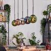 Gastor Hanglamp, Kogellampje, Hanglamp Blauw, Chroom, Groen, Koperkleurig, Rookkleurig, 5-lichts