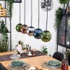 Gastor Hanglamp, Kogellampje, Hanglamp Blauw, Chroom, Groen, Koperkleurig, Rookkleurig, 5-lichts