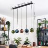 Gastor Hanglamp, Kogellampje, Hanglamp Blauw, Groen, Koperkleurig, 5-lichts