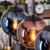 Gastor Hanglamp, Kogellampje, Hanglamp Blauw, Groen, Koperkleurig, 5-lichts