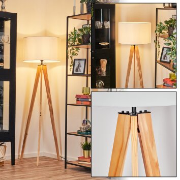 Flemming Staande lamp Natuurlijke kleuren, Zwart, 1-licht
