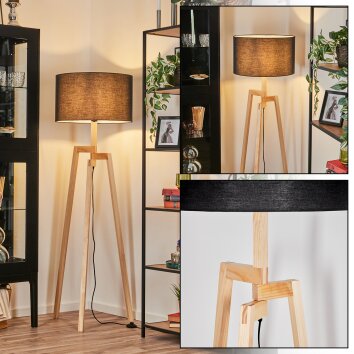 Flemming Staande lamp Natuurlijke kleuren, Zwart, 1-licht