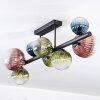 Chehalis Plafondlamp, Kogellampje Blauw, Groen, Duidelijk, Koperkleurig, 8-lichts
