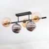 Chehalis Plafondlamp, Kogellampje Amber, Rookkleurig, 5-lichts