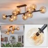Ripoll Plafondlamp, Kogellampje Amber, 10-lichts