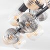Koyoto Plafondlamp, Kogellampje Amber, Duidelijk, Rookkleurig, 10-lichts