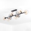 Koyoto Plafondlamp, Kogellampje Amber, Duidelijk, Rookkleurig, 10-lichts