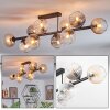Koyoto Plafondlamp, Kogellampje Amber, Duidelijk, Rookkleurig, 10-lichts