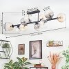 Koyoto Plafondlamp, Kogellampje Amber, Duidelijk, Rookkleurig, 10-lichts