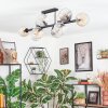 Koyoto Plafondlamp, Kogellampje Amber, Duidelijk, Rookkleurig, 10-lichts